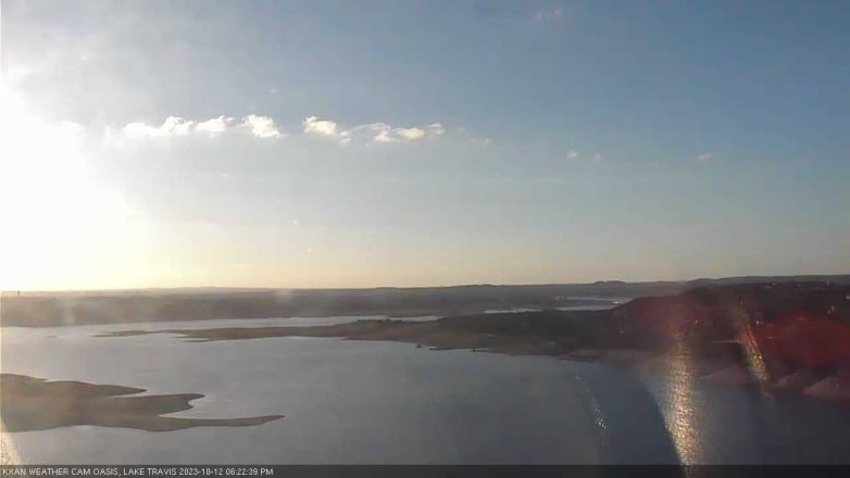 Lake Travis webcam, October 12, 2023 6:25 PM CT