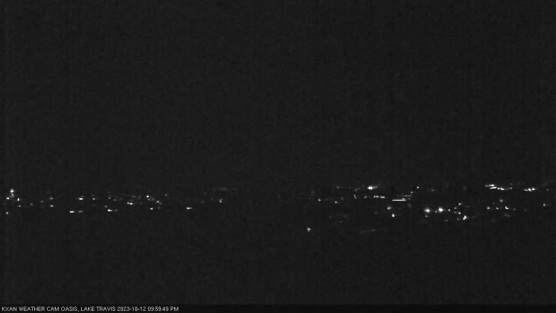 Lake Travis webcam, October 12, 2023 10:00 PM CT