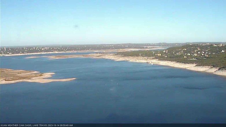 Lake Travis webcam, October 14, 2023 9:00 AM CT