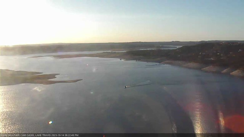 Lake Travis webcam, October 14, 2023 6:25 PM CT