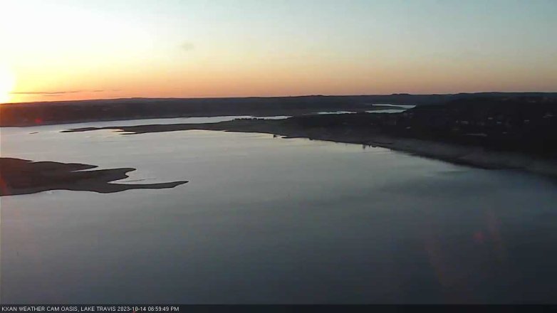 Lake Travis webcam, October 14, 2023 7:00 PM CT