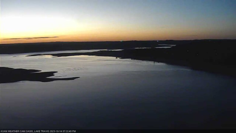 Lake Travis webcam, October 14, 2023 7:25 PM CT