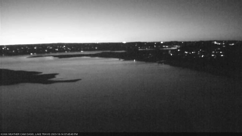 Lake Travis webcam, October 14, 2023 7:45 PM CT