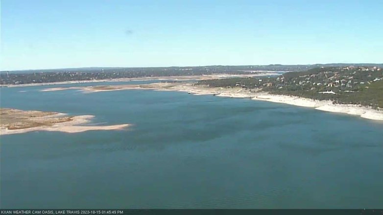 Lake Travis webcam, October 15, 2023 1:45 PM CT