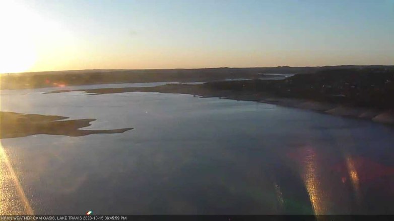 Lake Travis webcam, October 15, 2023 6:45 PM CT