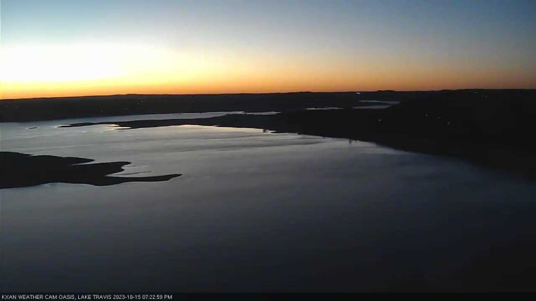 Lake Travis webcam, October 15, 2023 7:25 PM CT