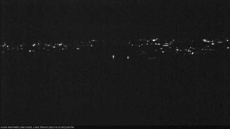 Lake Travis webcam, October 15, 2023 9:25 PM CT