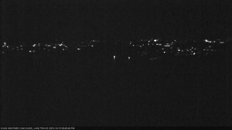 Lake Travis webcam, October 15, 2023 9:45 PM CT
