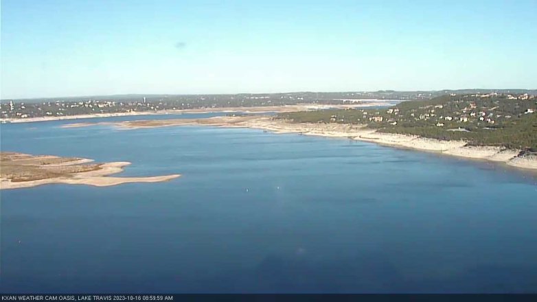 Lake Travis webcam, October 16, 2023 9:00 AM CT