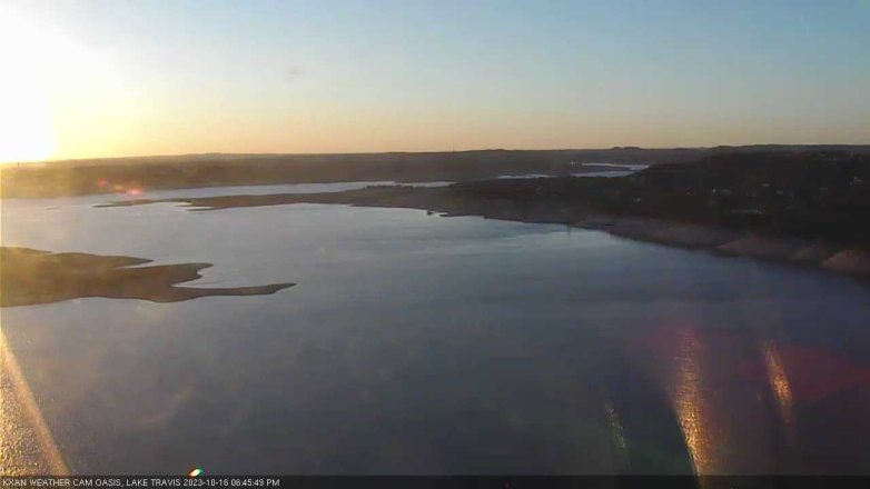 Lake Travis webcam, October 16, 2023 6:45 PM CT