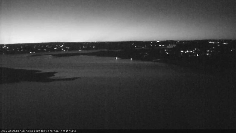 Lake Travis webcam, October 16, 2023 7:45 PM CT
