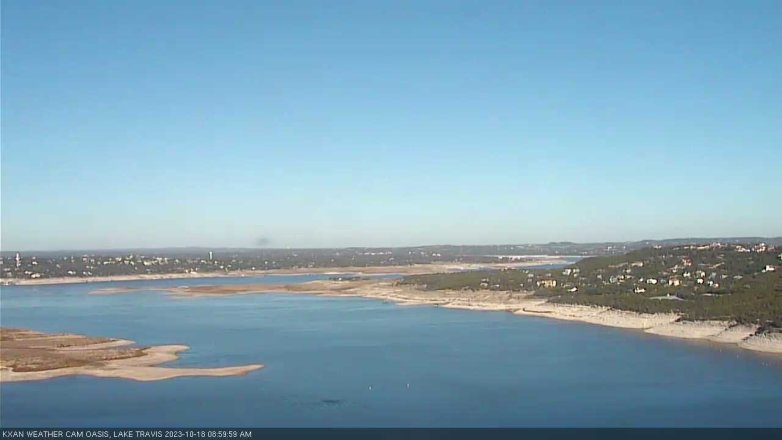 Lake Travis webcam, October 18, 2023 9:00 AM CT