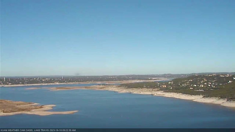 Lake Travis webcam, October 18, 2023 9:25 AM CT