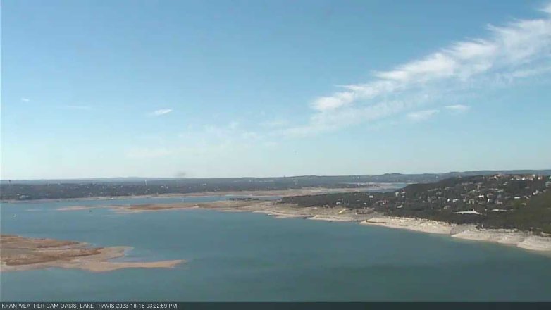 Lake Travis webcam, October 18, 2023 3:25 PM CT