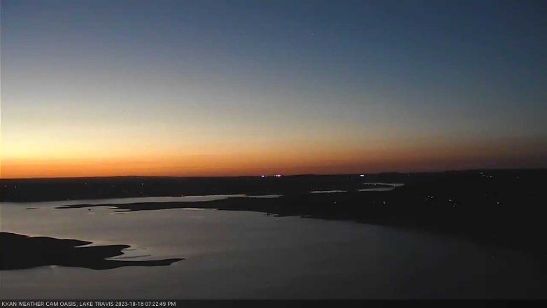 Lake Travis webcam, October 18, 2023 7:25 PM CT