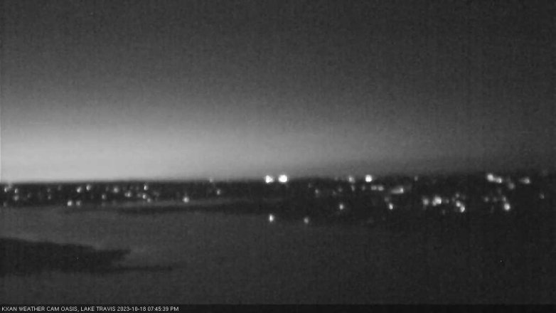 Lake Travis webcam, October 18, 2023 7:45 PM CT