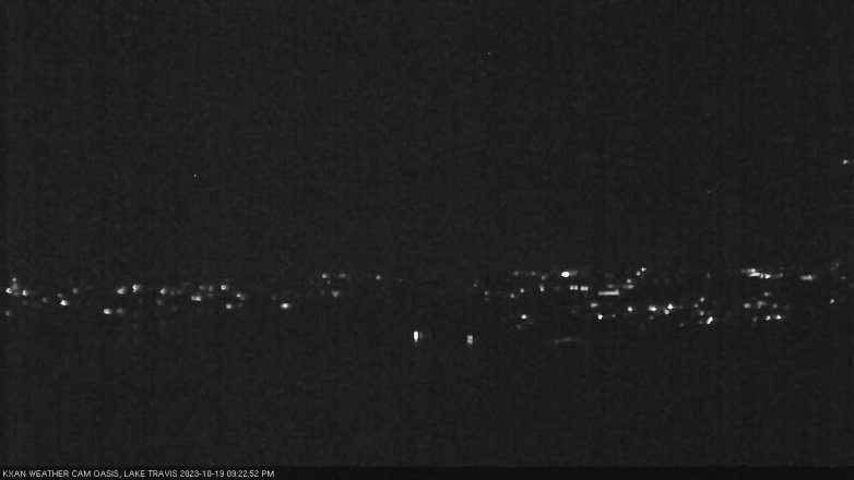 Lake Travis webcam, October 19, 2023 9:25 PM CT