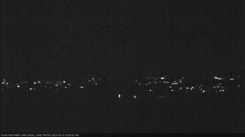 Lake Travis webcam, October 19, 2023 10:00 PM CT