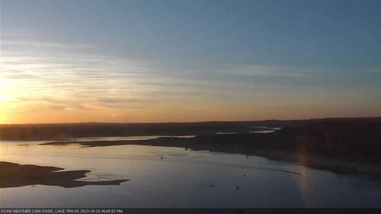 Lake Travis webcam, October 20, 2023 6:45 PM CT