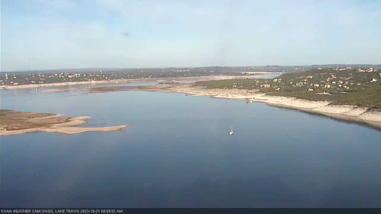 Lake Travis webcam, October 21, 2023 9:00 AM CT