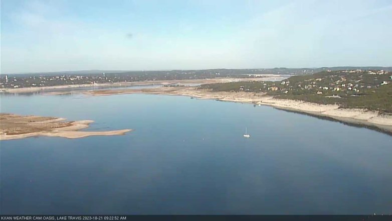 Lake Travis webcam, October 21, 2023 9:25 AM CT
