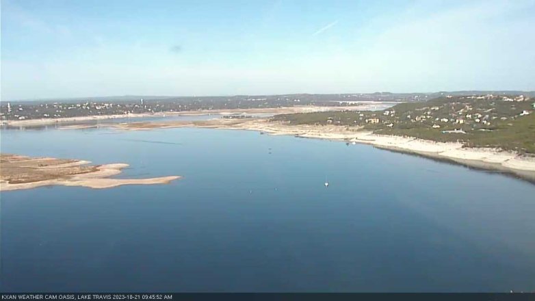 Lake Travis webcam, October 21, 2023 9:45 AM CT