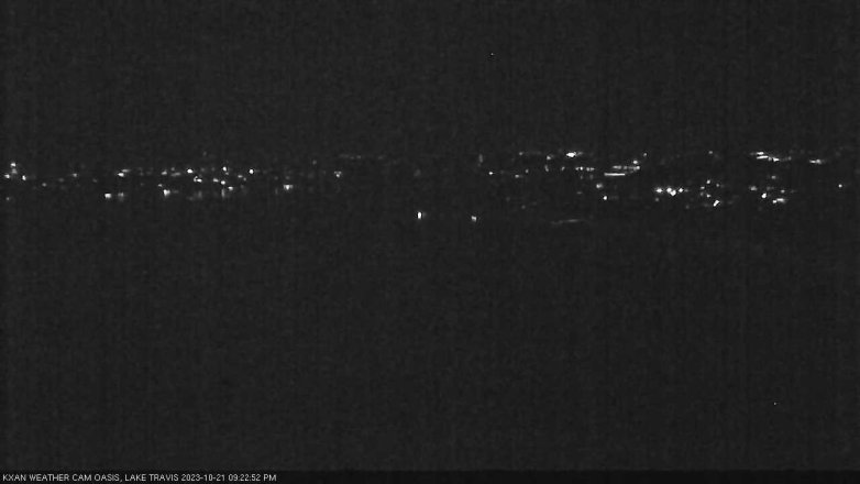Lake Travis webcam, October 21, 2023 9:25 PM CT