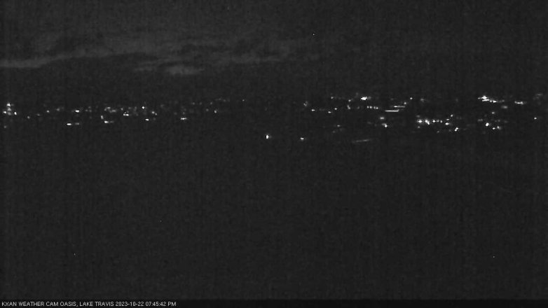 Lake Travis webcam, October 22, 2023 7:45 PM CT