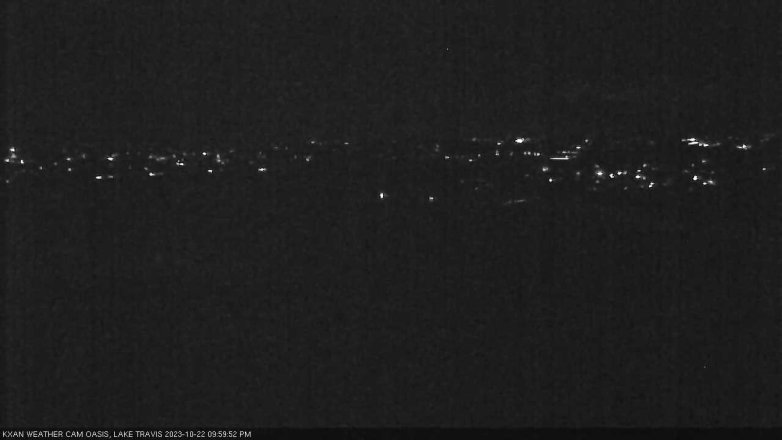 Lake Travis webcam, October 22, 2023 10:00 PM CT