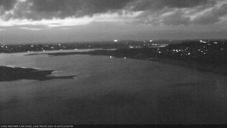Lake Travis webcam, October 24, 2023 7:25 PM CT