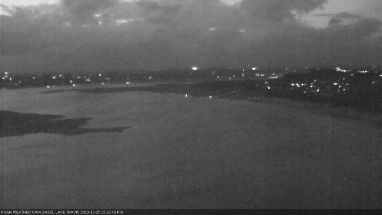 Lake Travis webcam, October 25, 2023 7:25 PM CT