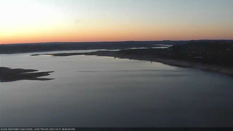 Lake Travis webcam, October 31, 2023 6:45 PM CT