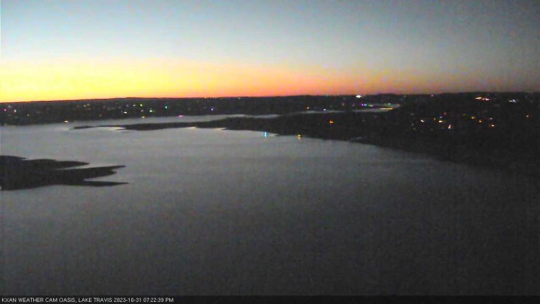 Lake Travis webcam, October 31, 2023 7:25 PM CT