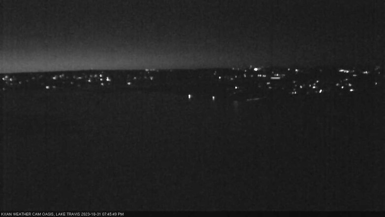 Lake Travis webcam, October 31, 2023 7:45 PM CT