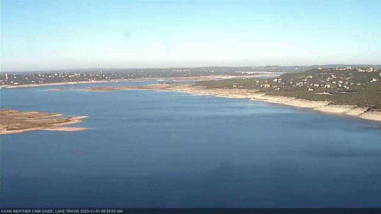 Lake Travis webcam, November 1, 2023 9:00 AM CT