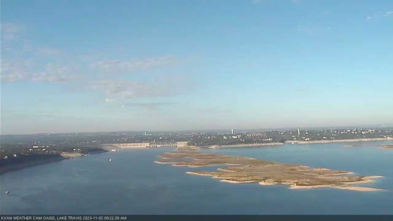 Lake Travis webcam, November 2, 2023 9:25 AM CT