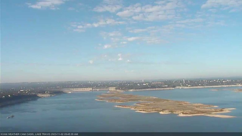Lake Travis webcam, November 2, 2023 9:45 AM CT