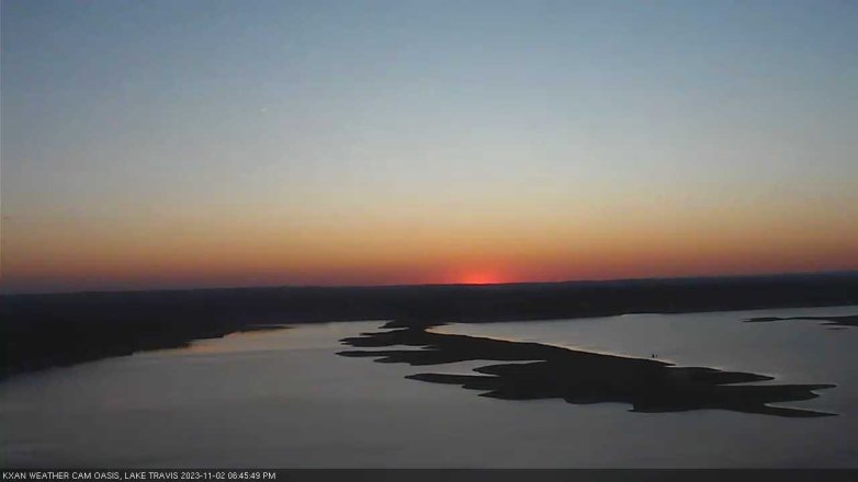 Lake Travis webcam, November 2, 2023 6:45 PM CT
