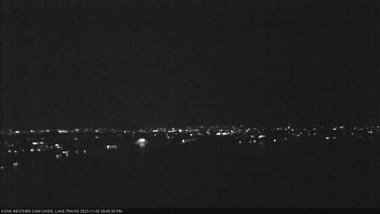 Lake Travis webcam, November 2, 2023 8:45 PM CT