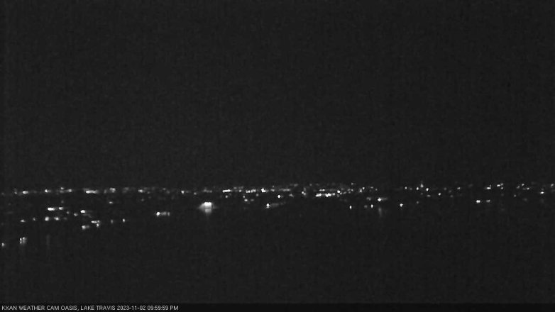 Lake Travis webcam, November 2, 2023 10:00 PM CT