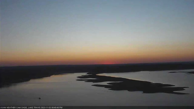 Lake Travis webcam, November 3, 2023 6:45 PM CT