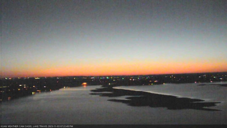 Lake Travis webcam, November 3, 2023 7:25 PM CT
