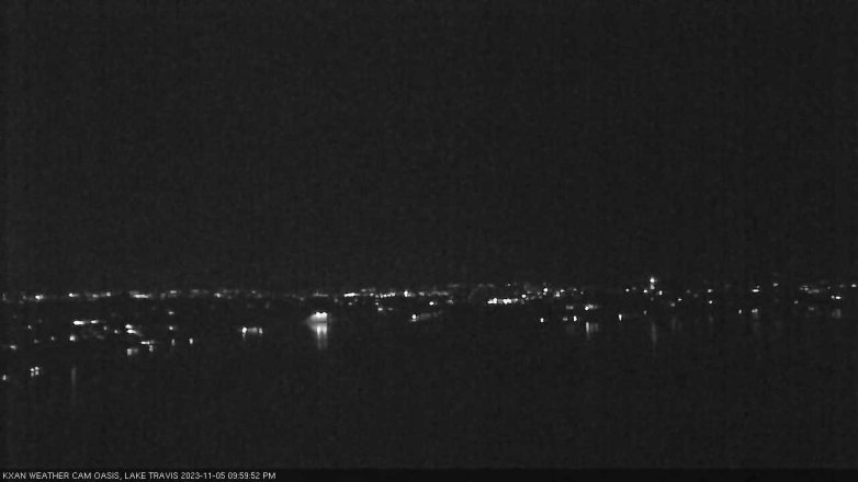 Lake Travis webcam, November 5, 2023 10:00 PM CT