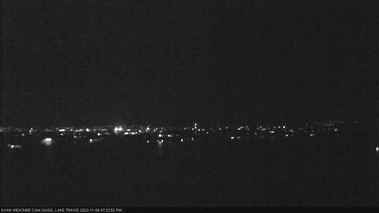 Lake Travis webcam, November 6, 2023 7:25 PM CT