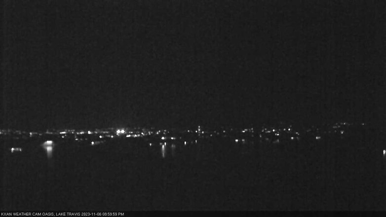 Lake Travis webcam, November 6, 2023 9:00 PM CT