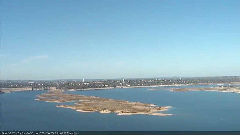 Lake Travis webcam, November 7, 2023 9:00 AM CT