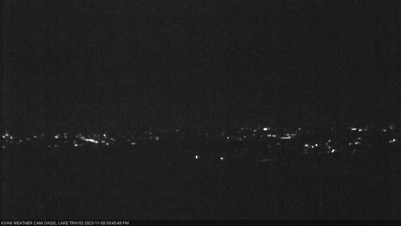 Lake Travis webcam, November 8, 2023 9:45 PM CT