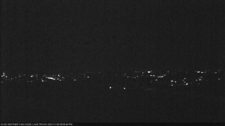 Lake Travis webcam, November 8, 2023 10:00 PM CT
