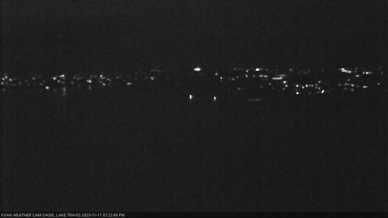 Lake Travis webcam, November 11, 2023 7:25 PM CT