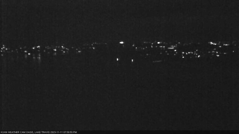 Lake Travis webcam, November 11, 2023 8:00 PM CT